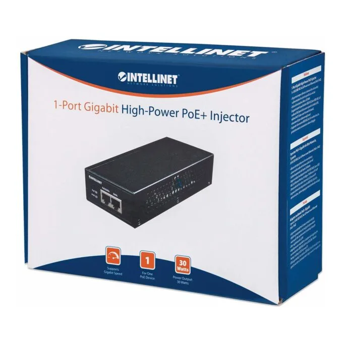 INTELLINET PoE+ Injektor 1-Port Gigabit 30W schwarz — image 7