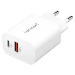 Intenso Power Adapter W30AC. Anschlüsse: 1x USB-A. 1x USB-C Output: max. 30 Watt. Weiß