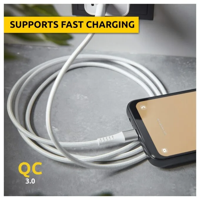 Intenso USB-Kabel A315C Nylon 1,5m weiß, USB-A und USB-C Anschluss, unterstützt Schnelladen (PD) bis 60W — image 7