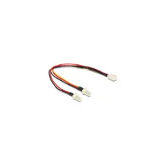 Intern Delock Lüfter Y Kabel 3 Pin Buchse to 2 x Molex 3 Pin Stecker 22cm