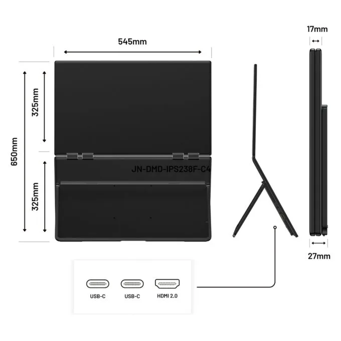 JapanNext FHD Doppelmonitor 60.45cm — image 4
