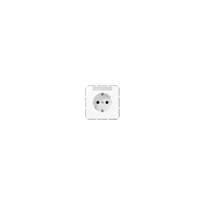 Jung CD1520BFKINAWW SCHUKO Steckdose m.Schriftfeld 16A 250V CD alpinweiß — image 1
