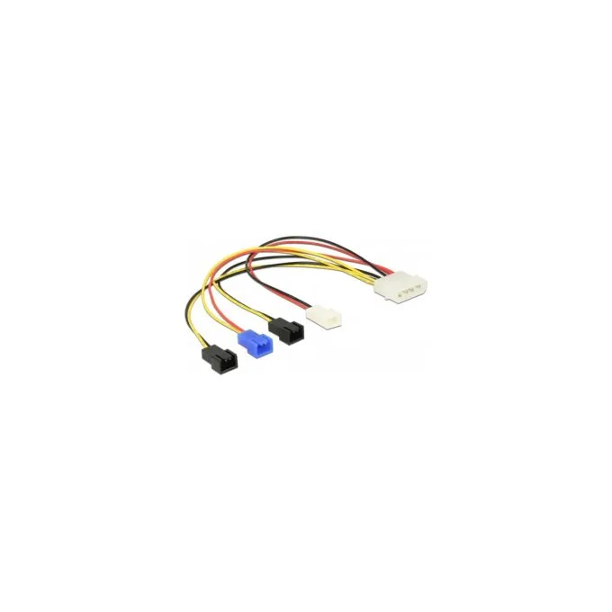 Kabel Stromversorgung Molex 4 Pin Stecker to 4 x 2 Pin Lüfter (12 V 7 V 5 V) 20 cm — image 1