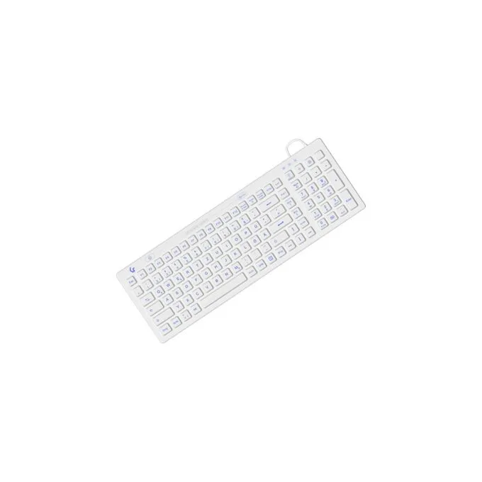 Keysonic KSK-6031INEL - Kompakte Hygienetastatur, Kabelgebunden USB-Anschluss, Beleuchtet, Silikon, Wasser und Staub ... — image 1