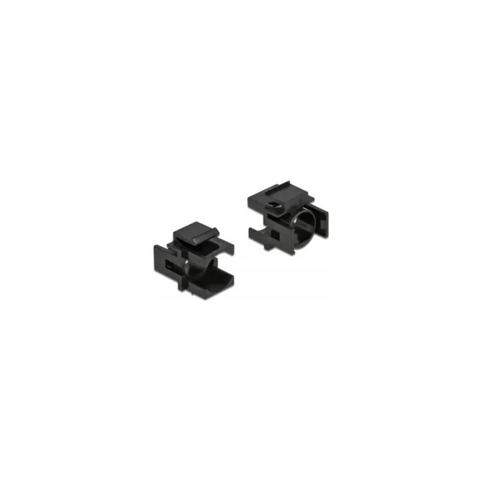 Keystone Abdeckung schwarz mit 12.5 mm D-Durchführung 4 Stück — image 1