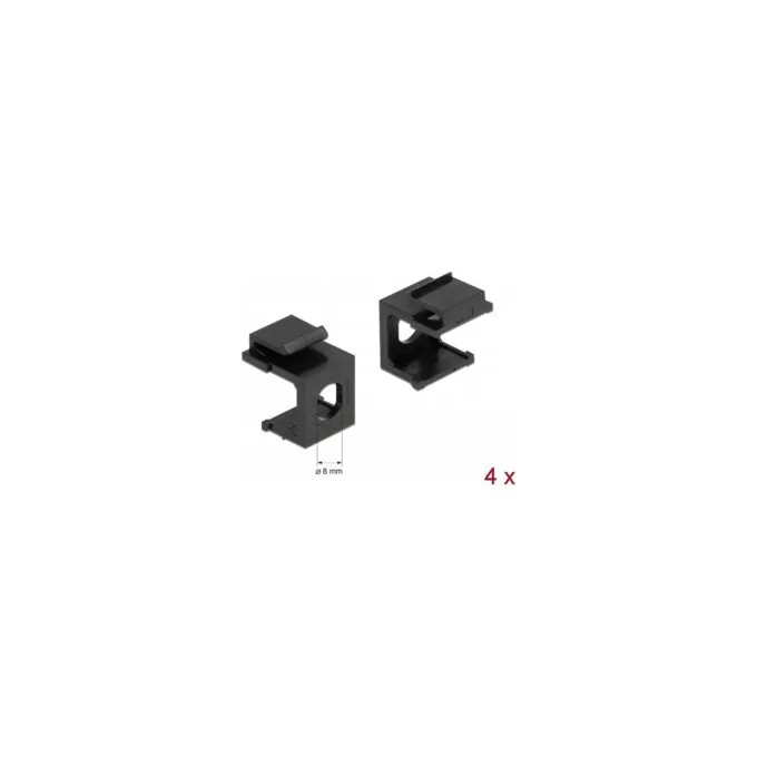 Keystone Abdeckung schwarz mit 8.0 mm Durchführung +Hex 4 Stück — image 2