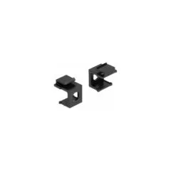 Keystone Abdeckung schwarz mit 8.0 mm Durchführung +Hex 4 Stück