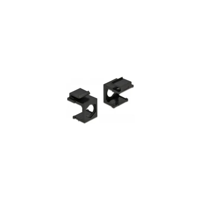 Keystone Abdeckung schwarz mit 9.7 mm Durchführung +Hex 4 Stück — image 1