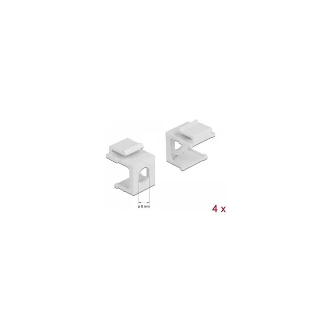 Keystone Abdeckung weiß mit 8.0 mm Durchführung +Hex 4 Stück — image 2