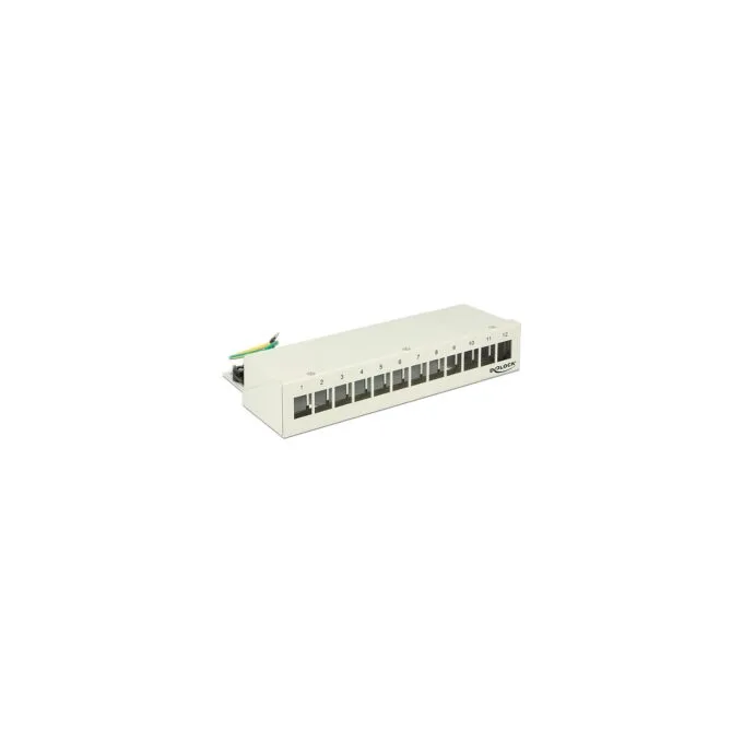 Keystone Desktop Patchpanel 12 Port grau — image 1