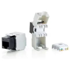 Keystone Jack ungeschirmt Cat6 LSA Prem. wzf.8Stk sw Polybeutel