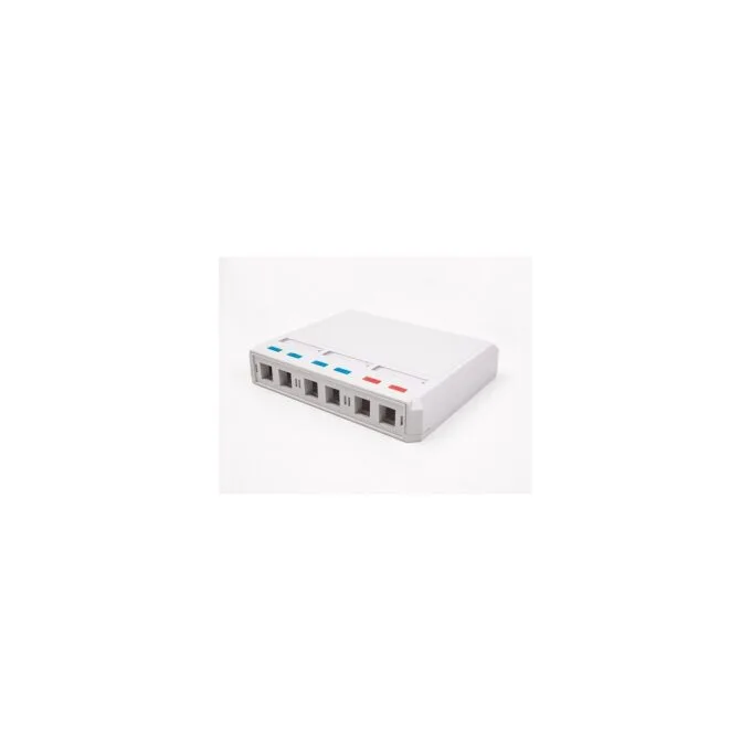 Keystone Leergehäuse 6 Port für Glasfaser und Netzwerk weiß — image 5
