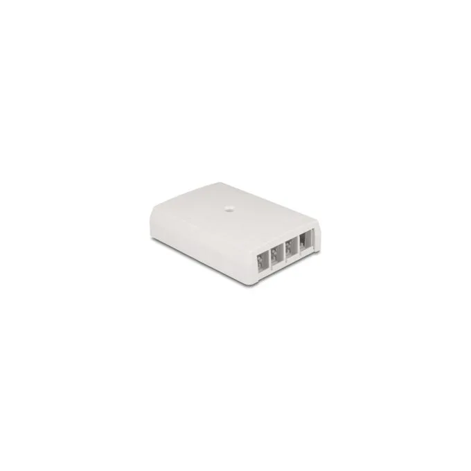 Keystone Leergehäuse Aufputz 4 Port für Glasfaser und Netzwerk weiß — image 1