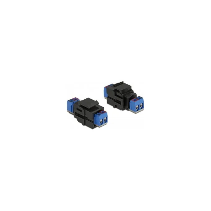 Keystone Modul 2 Pin Terminalblock to Terminalblock schwarz — image 1