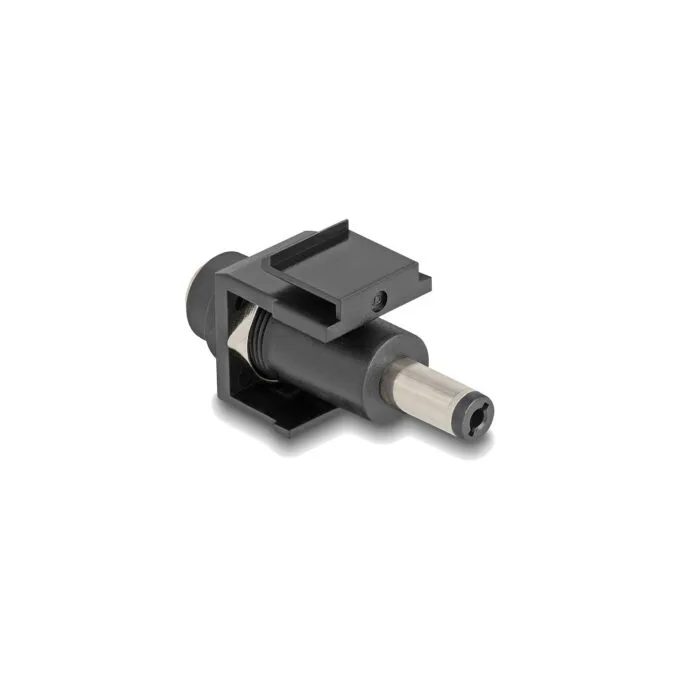 Keystone Modul DC 5.5 x 2.1 mm Buchse zu DC 5.5 x 2.5 mm Stecker schwarz — image 2