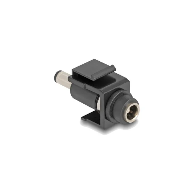 Keystone Modul DC 5.5 x 2.5 mm Buchse zu DC 5.5 x 2.1 mm Stecker schwarz — image 1