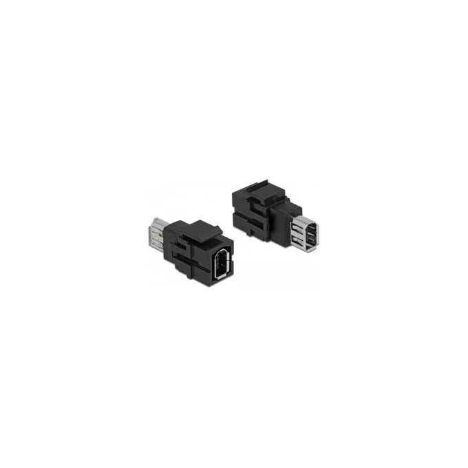 Keystone Modul FireWire 6 Pin Buchse zu FireWire 6 Pin Buchse schwarz — image 1