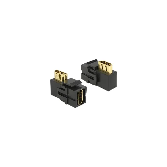 Keystone Modul HDMI Buchse to HDMI Buchse 90° gewinkelt schwarz — image 1