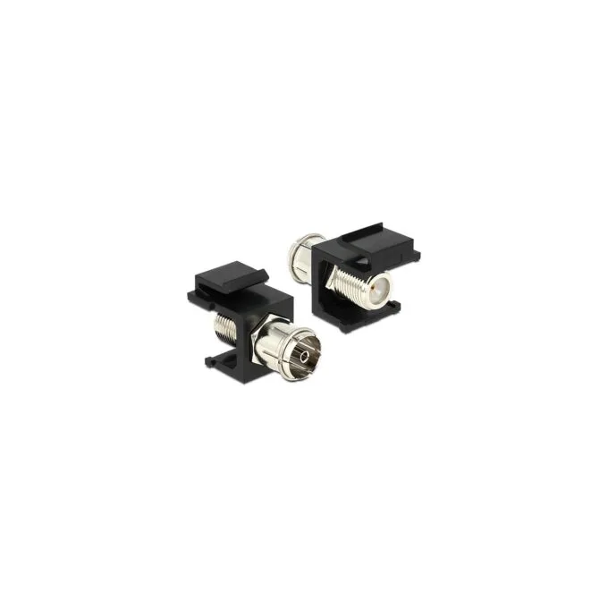 Keystone Modul IEC Buchse to F Buchse schwarz — image 1