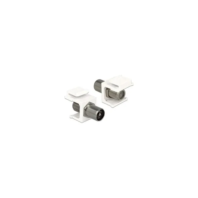 Keystone Modul IEC Stecker to F Buchse weiß — image 1