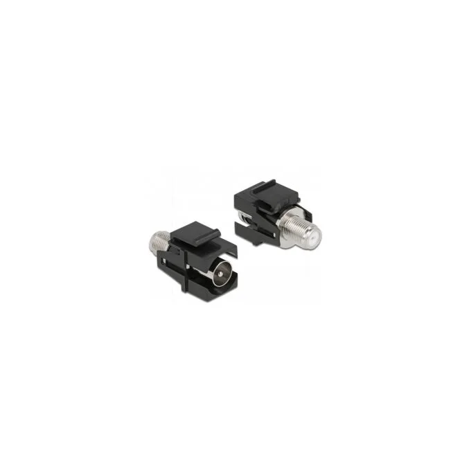 Keystone Modul IEC Stecker zu F Buchse schwarz — image 1