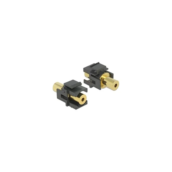 Keystone Modul Klinkenbuchse 3.5 mm 4 Pin to Klinkenbuchse 3.5 mm 4 Pin vergoldet schwarz — image 1
