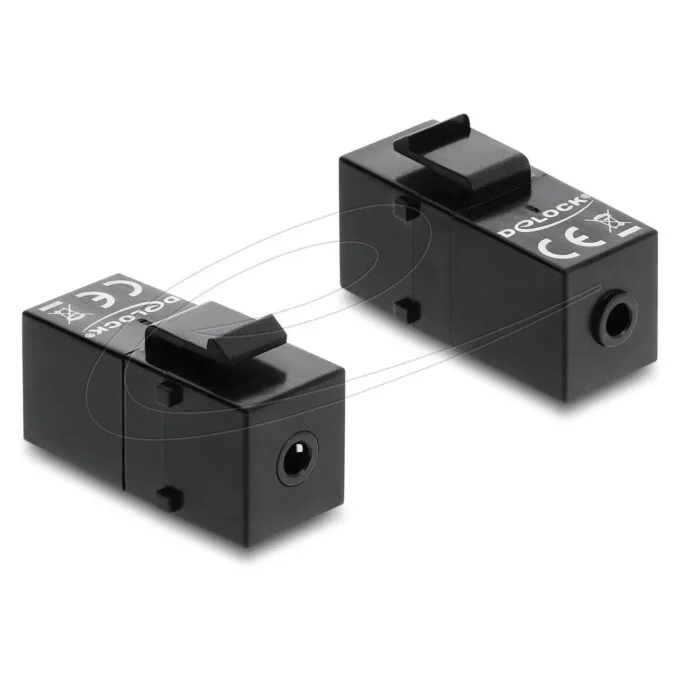 Keystone Modul Klinkenbuchse 3.5 mm 4 Pin zu Klinkenbuchse 3.5 mm 4 Pin schwarz — image 1