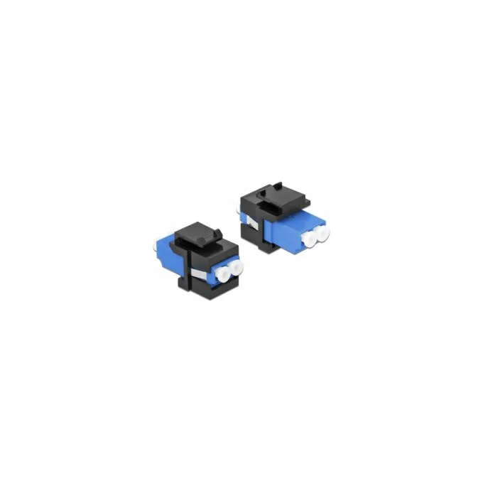 Keystone Modul LC Duplex Buchse zu LC Duplex Buchse blau schwarz — image 3