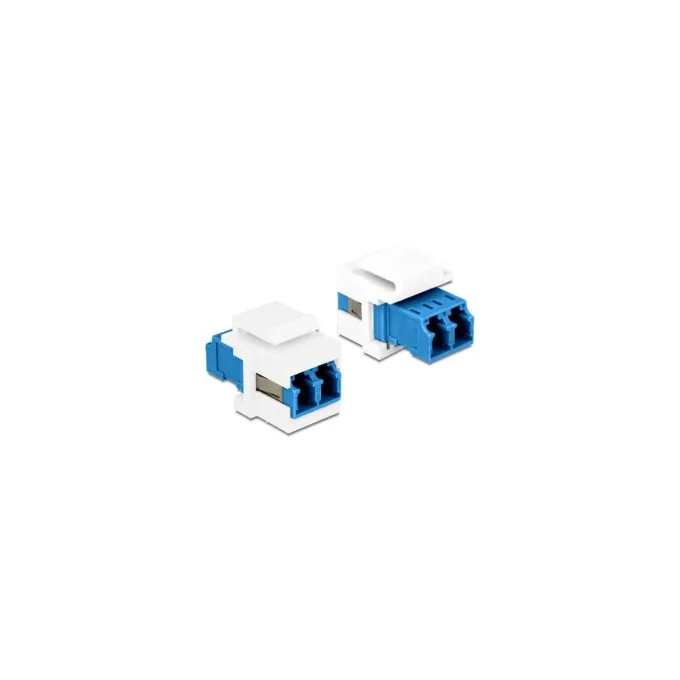 Keystone Modul LC Duplex Buchse zu LC Duplex Buchse blau weiß — image 1