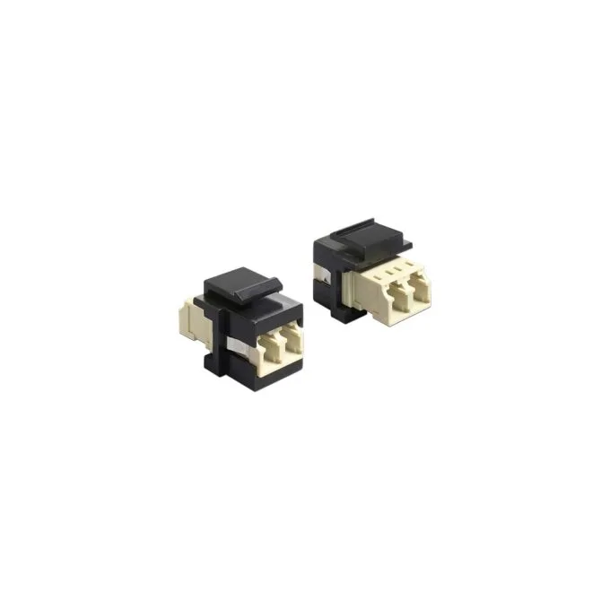 Keystone Modul LC Duplex Buchse zu LC Duplex Buchse lindgrün schwarz — image 1