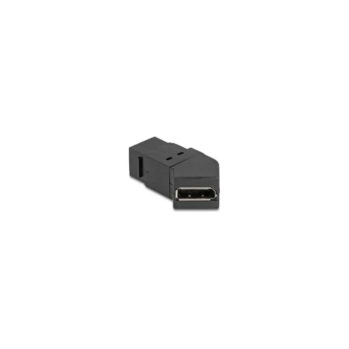 Keystone Modul Mini DisplayPort Einbaubuchse zu DisplayPort Buchse 45° gewinkelt 8K 30 Hz schwarz — image 1