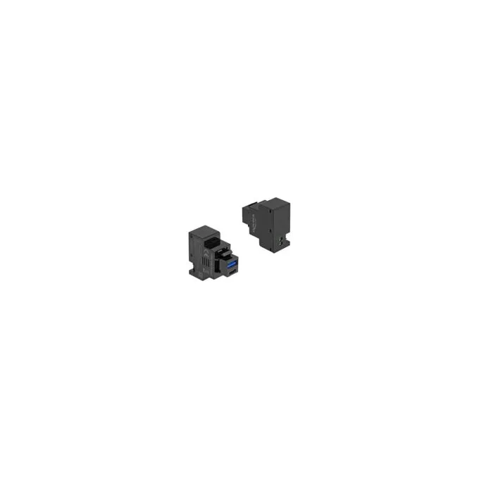 Keystone Modul mit USB Typ-A und USB Type-CTM Ladebuchse PD 20 W schwarz — image 2