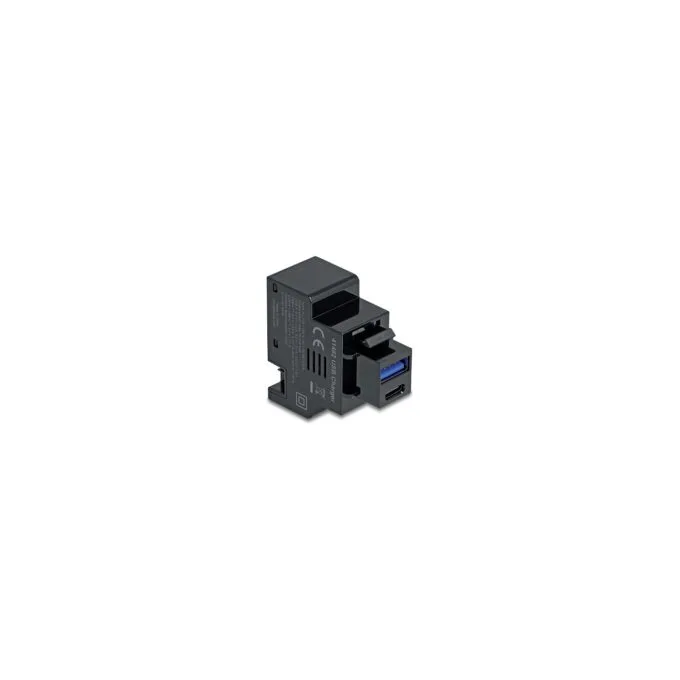 Keystone Modul mit USB Typ-A und USB Type-CTM Ladebuchse PD 20 W schwarz — image 1