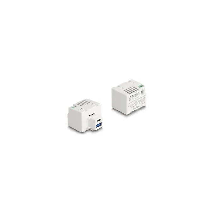 Keystone Modul mit USB Typ-A und USB Type-CTM Ladebuchse PD 20 W weiß — image 1