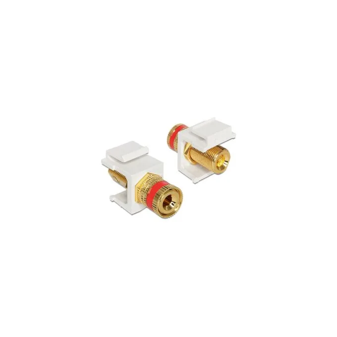 Keystone Modul Polklemme to Gewindebuchse rot weiß — image 1