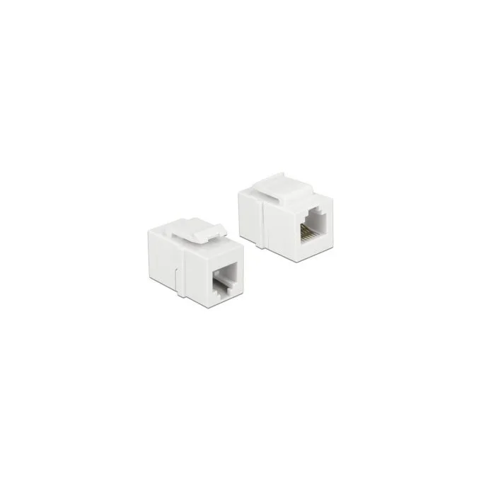 Keystone Modul RJ12 Buchse to RJ12 Buchse Cat.3 weiß — image 1