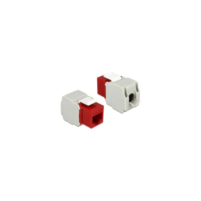 Keystone Modul RJ45 Buchse to LSA Cat.6 UTP rot — image 1