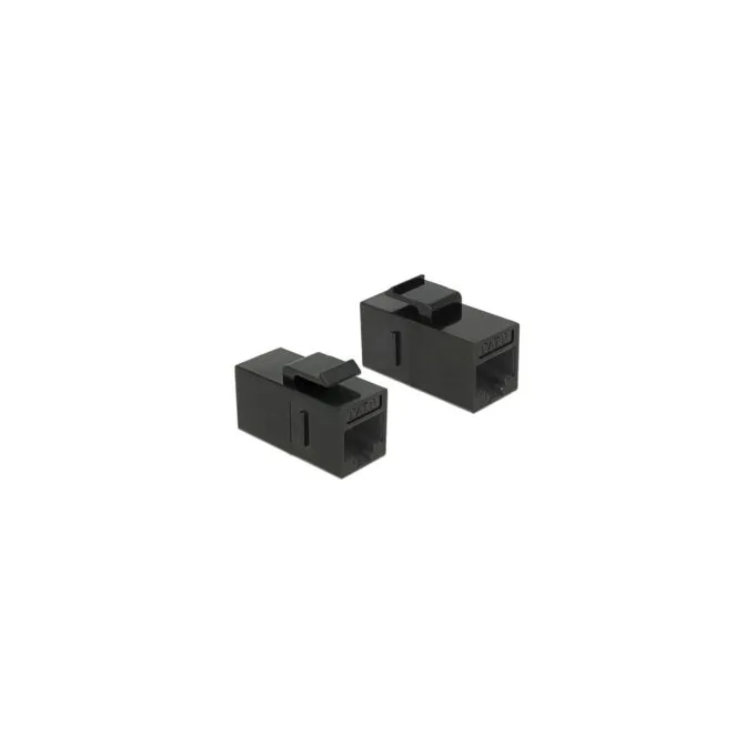 Keystone Modul RJ45 Buchse to RJ45 Buchse Cat.6 UTP schwarz — image 1