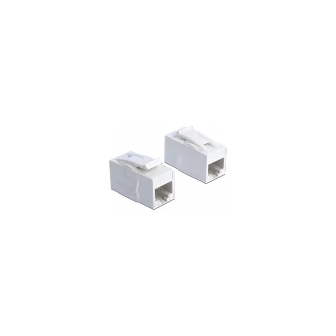 Keystone Modul RJ45 Buchse to RJ45 Buchse Cat.6A UTP weiß — image 1