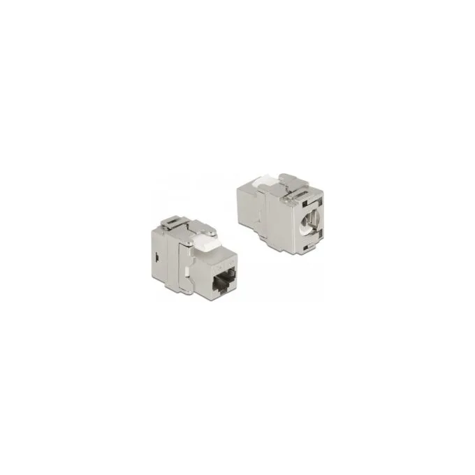 Keystone Modul RJ45 Buchse zu LSA Cat.6A 180° werkzeugfrei Metall — image 1