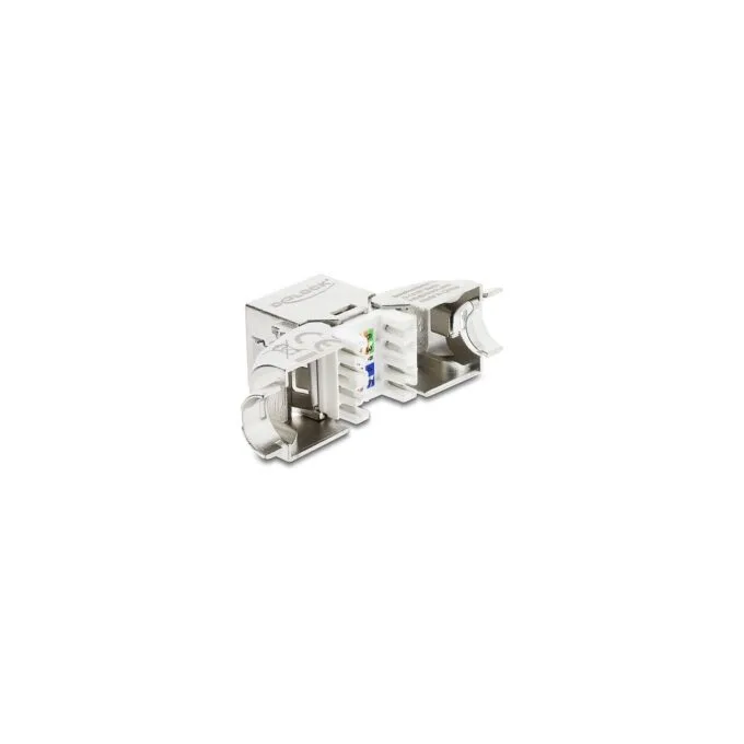 Keystone Modul RJ45 Buchse zu LSA Cat.6A mit Metall Latch werkzeugfrei 45° winkelbar geschirmt — image 2