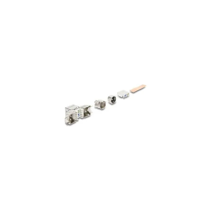 Keystone Modul RJ45 Buchse zu LSA Cat.6A mit Metall Latch werkzeugfrei 45° winkelbar geschirmt — image 3