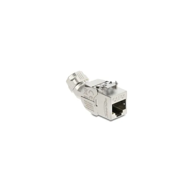 Keystone Modul RJ45 Buchse zu LSA Cat.6A mit Metall Latch werkzeugfrei 45° winkelbar geschirmt — image 1