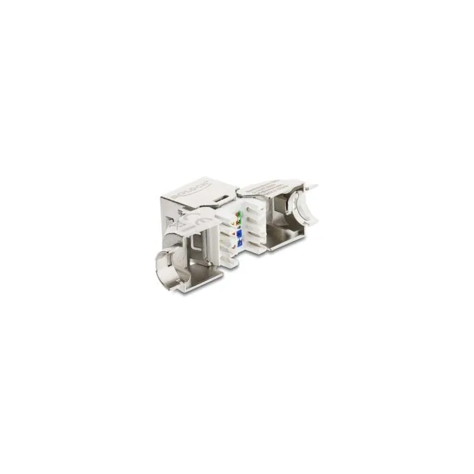Keystone Modul RJ45 Buchse zu LSA Cat.6A mit Metall Latch werkzeugfrei 90° winkelbar geschirmt — image 2