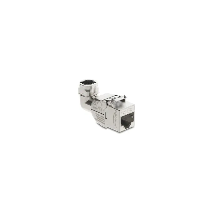 Keystone Modul RJ45 Buchse zu LSA Cat.6A mit Metall Latch werkzeugfrei 90° winkelbar geschirmt — image 1