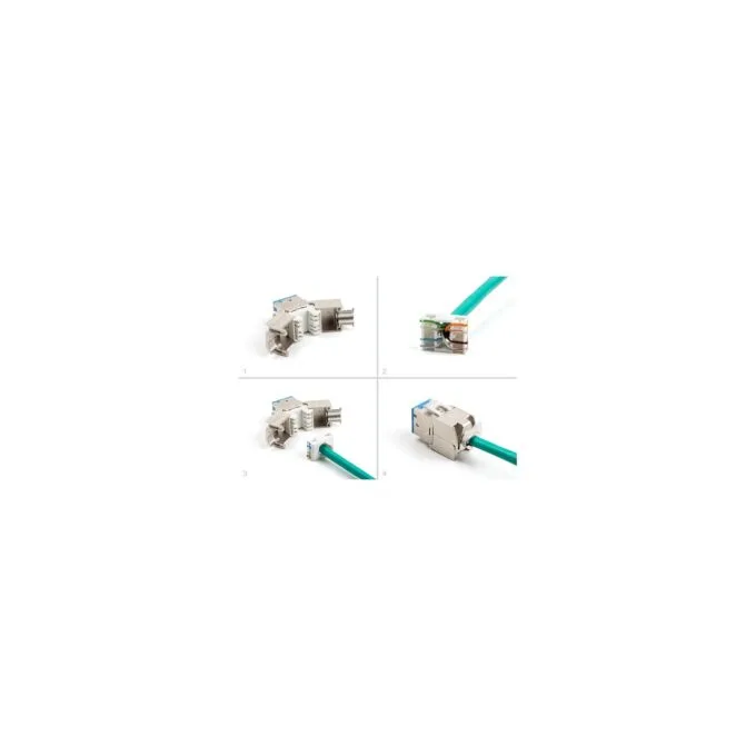 Keystone Modul RJ45 Buchse zu LSA Cat.6A werkzeugfrei blau Set 10 Stück — image 5
