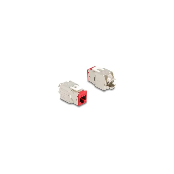 Keystone Modul RJ45 Buchse zu LSA Cat.6A werkzeugfrei rot Set 10 Stück — image 2