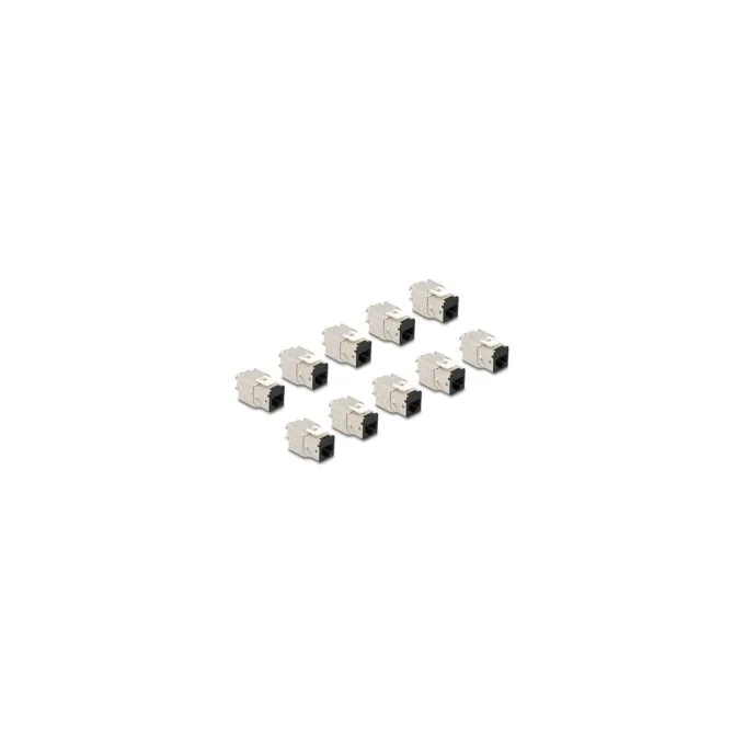 Keystone Modul RJ45 Buchse zu LSA Cat.6A werkzeugfrei schwarz Set 10 Stück — image 1