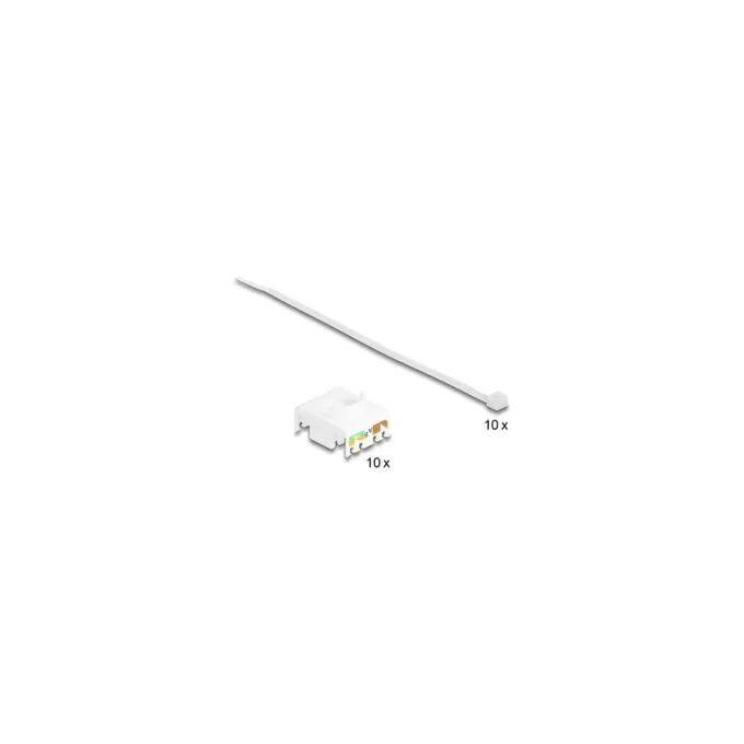 Keystone Modul RJ45 Buchse zu LSA Cat.6A werkzeugfrei weiß Set 10 Stück — image 4