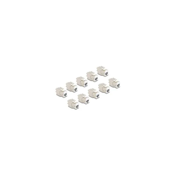 Keystone Modul RJ45 Buchse zu LSA Cat.6A werkzeugfrei weiß Set 10 Stück — image 1